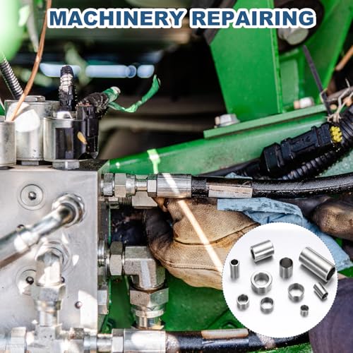 MECCANIXITY M14 stainless steel metal spacers, 6-piece set, silver round unthreaded standoffs, 14x22x15mm