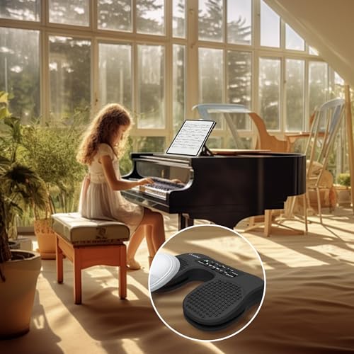 LUKCOZMO Page Turner for Musical Instruments - Wireless Page Foot Pedal Turner with Anti-Slip Rubber, Silent Rechargeable Design for iPad, Tablets, Phones. Rudder Pedal Tuner Pedal