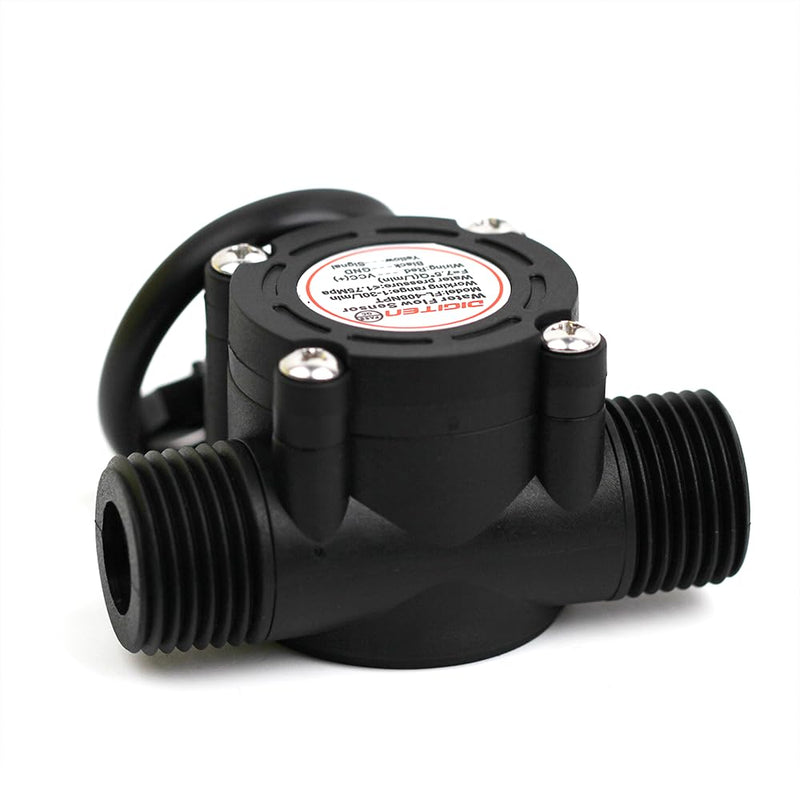 [Australia - AusPower] - G1/2 ’’ Flow Hall Sensor with NPT thread, 1-30L/Min Flow Meter, Flowmeter Counter, Arduino, Raspberry Pi, and Reverse Osmosis Filter Compatible 