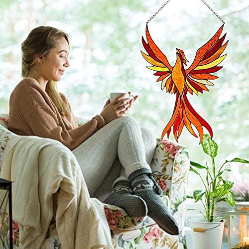 Phoenix Ornament Window Hangings Sun Catcher Phoenixs Hanger Bird Wall Decor Phoenix for Home Decoration
