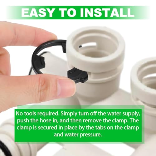 Penitue 4-piece water softener clip replacement kit with snap fasteners for GE-compatible seal parts
