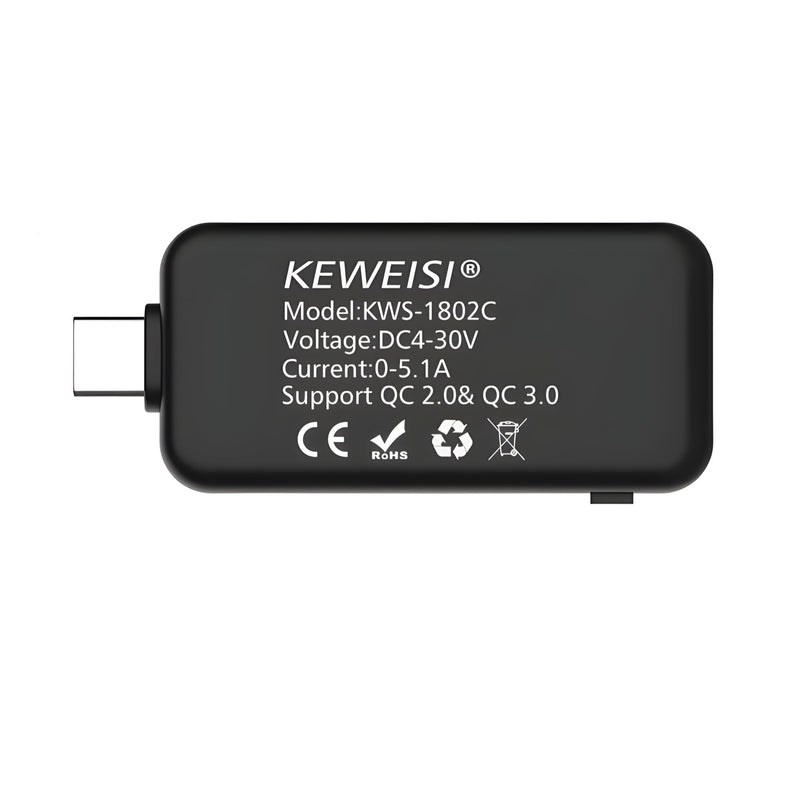 [Australia - AusPower] - JacobsParts USB C Power Meter: Digital LCD Voltage Current Load Tester for Tablets, Laptops, and More 