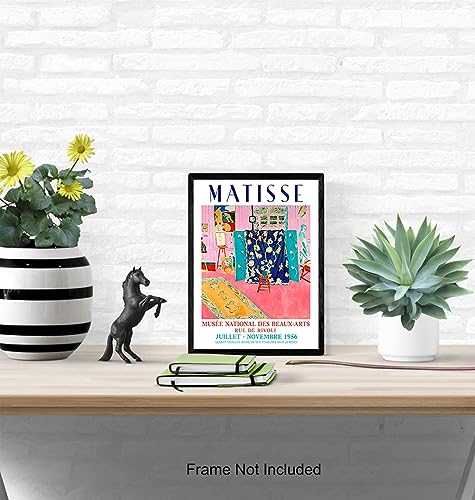 Matisse Aesthetic Wall Art 11x14 - Mid Century Modern Minimalist Abstract Print for Bedroom, Living Room Decor - Contemporary Museum Pictures - Womens Home Decor - Gallery Wall Art Poster 11"L x 14"W