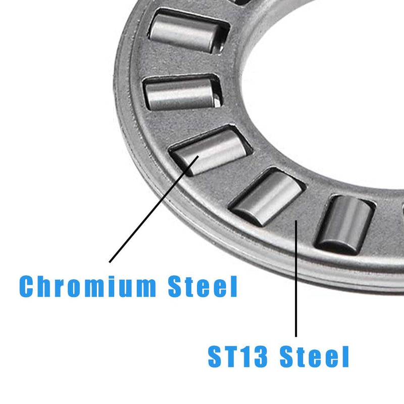 [Australia - AusPower] - 4 Sets NTA815+2TRA, Thrust Needle Roller Bearings with Two Washers, ID 1/2", OD 15/16" 