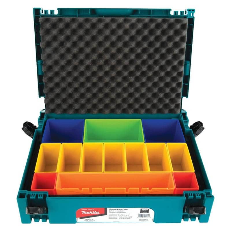 Makita P-83652 MAKPAC Interlocking Case Insert Tray with Colored Compartments and Foam Lid