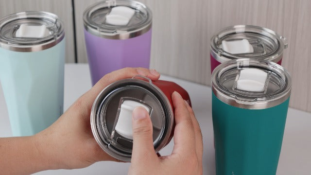 20oz Soft Touch Diamond Tumbler - Double Wall Vacuum Insulated Stainless Steel Coffee Cup | Leak-Resistant Detachable Lid, Cup Holder Friendly, BPA Free Dishwasher Safe, Thoughtful Gift for Women Brige Purple 20 Ounces