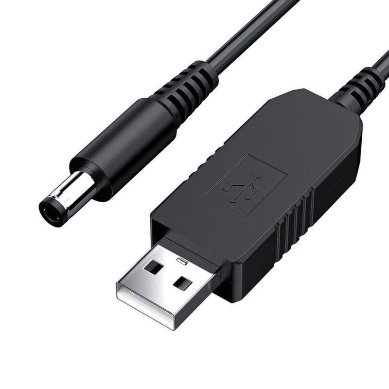 Gebildet DC 5V to DC 12V USB Voltage Step Up Converter Cable Power Supply USB Cable with DC Socket 5.5 x 2.5 mm or 5.5 x 2.1 mm, USB 5V to DC 12V Cable (100cm) USB to DC