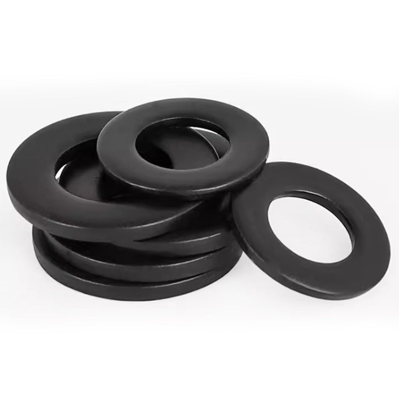 [Australia - AusPower] - M6 Black Flat Washer Stainless Steel, Stainless Flat Washers Black 18-8(304), Pack of 100 M6 Black Stainless 