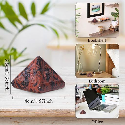 YATOJUZI Red Obsidian Evil Eye Positive Energy Natural Stones and Healing Crystals Handmade for Meditation Reiki Lucky Gifts 1PCS B-red Obsidian 4cm