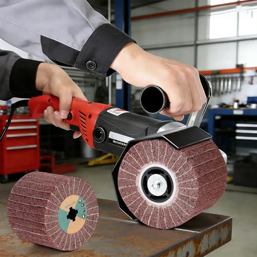 EXLECO Sanding Roller Diameter 19 mm 80 Grit for Brush Sanders | Satin sanding brush with sandpaper, 120 x 100 mm satin roller, for wood and metal