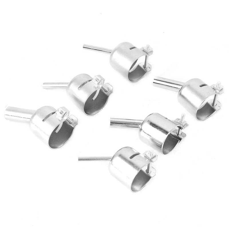 [Australia - AusPower] - 6 Pieces Hot Air Gun Nozzle Kits, Aluminium Short Slanted Hot Air Blower Nozzle 861DW Hot Air Gun Attachment Soldering Desoldering Station Accessories Hot Air Soldering Station for Hot Air Gun 