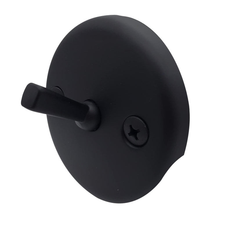 Westbrass R92-62 3-1/8" Trip Lever Tub Trim Set with 2-Hole Overflow Faceplate, Matte Black 1 Pack