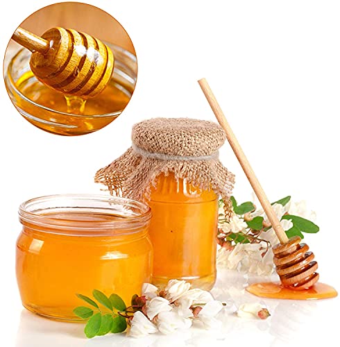 101 PCS Honey Sticks Dipper, 3 Inch Mini Wooden Honeycomb Sticks 101PCS(3 Inch)