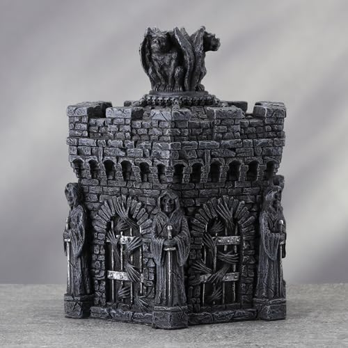 Veronese Design 5 1/4 Inches Gargoyle Hexagon Warden Of Souls Trinket Box Resin Sculpture Gothic Home Decor Desktop Organizer Pen Holder Jewelry Box