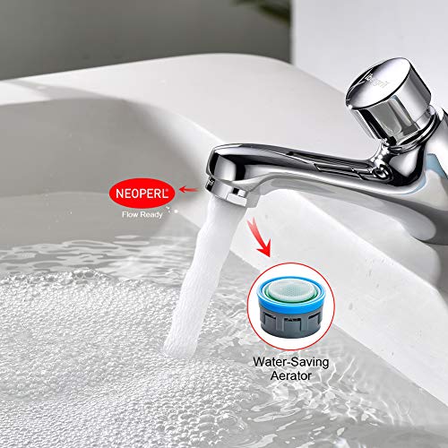 Ibergrif M21901 Chrome Self-Closing Basin Tap, 4–6 Second Timer