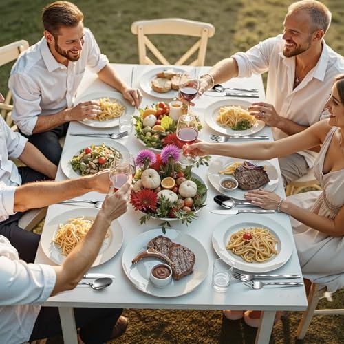 12-Piece Stainless Steel Spoon and Fork Set for Everyday Home Use, Diamond Cut Mirror Polished Heavy Duty Dinnerware, 6x8" Large Forks & Spoons, Dishwasher Safe Flatware Set for Kitchen Restaurant 12PCS (6 Spoons + 6 Forks) 8.26 Inch