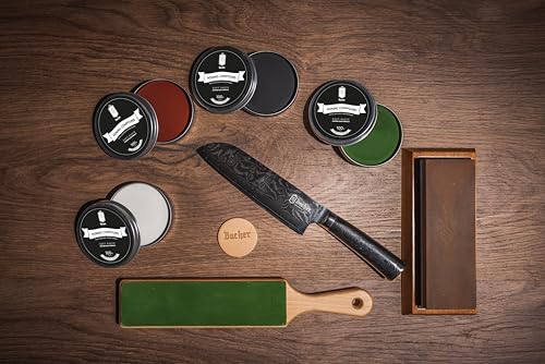 Bacher Red 2000 Scraper Paste for Knives & Strops - 100 g | Weich ohne Hitze | Schleifpaste Messer, Polierpaste Lederscheibe | mittel 4-5 µm | ca. 50-100 Anwendungen | Applikator