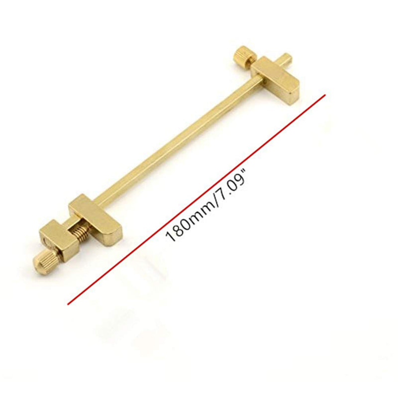 [Australia - AusPower] - Chiloskit Miniature Solid Brass Rod Clamps Woodworking Clamps with Knurled Tightening Screws (180mm) 180mm(7'') 