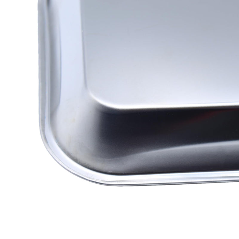 [Australia - AusPower] - Stainless Steel Trays, 4 Pack Metal Tray Medical Tray Dental Procedure Tray, Lab Instrument Tools Trays Small Flat Trays for Surgical, Dental, Tattoo, Nail Tools (4, 8.6" * 4.4" * 0.8") 8.6" * 4.4" * 0.8" 