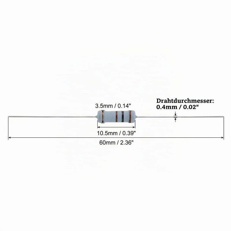 QUARKZMAN Pack of 50 Carbon Film Resistors 100 ohm 1 W 5% Metal Layer Resistor for Industrial Electrical Electronics Craft Projects 100ohm