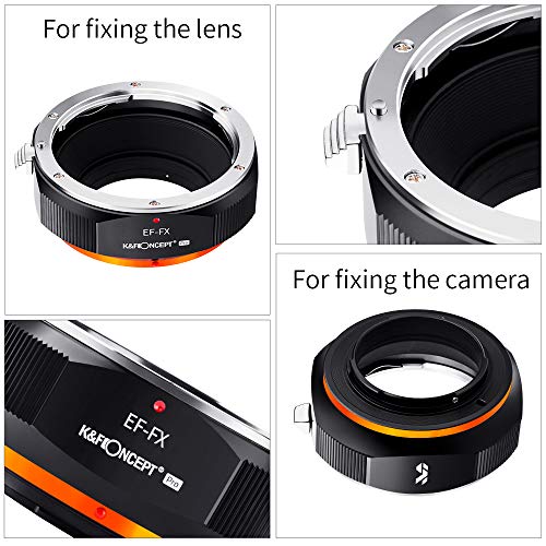 K&F Concept Lens Mount Adapter for EOS EF/EFS Lens to FujiFX Mount X-Pro1 X Camera X-Series Mirrorless Cameras with Matting Varnish Design Canon EF&EF-S