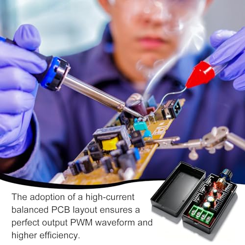 PWM Speed Controller DC 9-50V 40A 2000W, Motor Controller with Continuous Control & Overcurrent Protection, Signal Generator for Brush Motor, Speed Controller for LED Dimming & Fan Control
