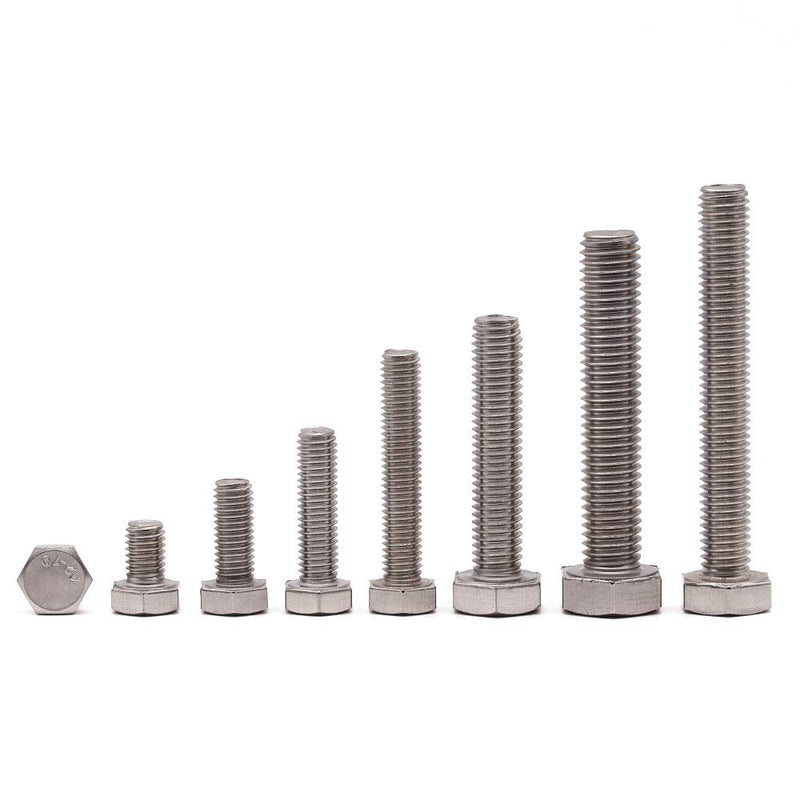 [Australia - AusPower] - 1/2-13 x 4" (4 PCS) Stainless Steel Hex Bolts, Hex Head Screws, Full Thread, Coarse Thread, Plain Finish, Machine Thread, Stainless Steel 304 (18-8) 1/2-13 x 4" 