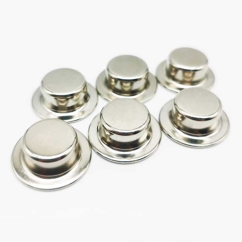 [Australia - AusPower] - Push on Pushnut Cap Stud 5/8 Inch Axle Cap Nut Zinc Mech Finish for Hand Trucks, Rolling Bins, and Lawn Wagons - 6 Pack 5/8“ 