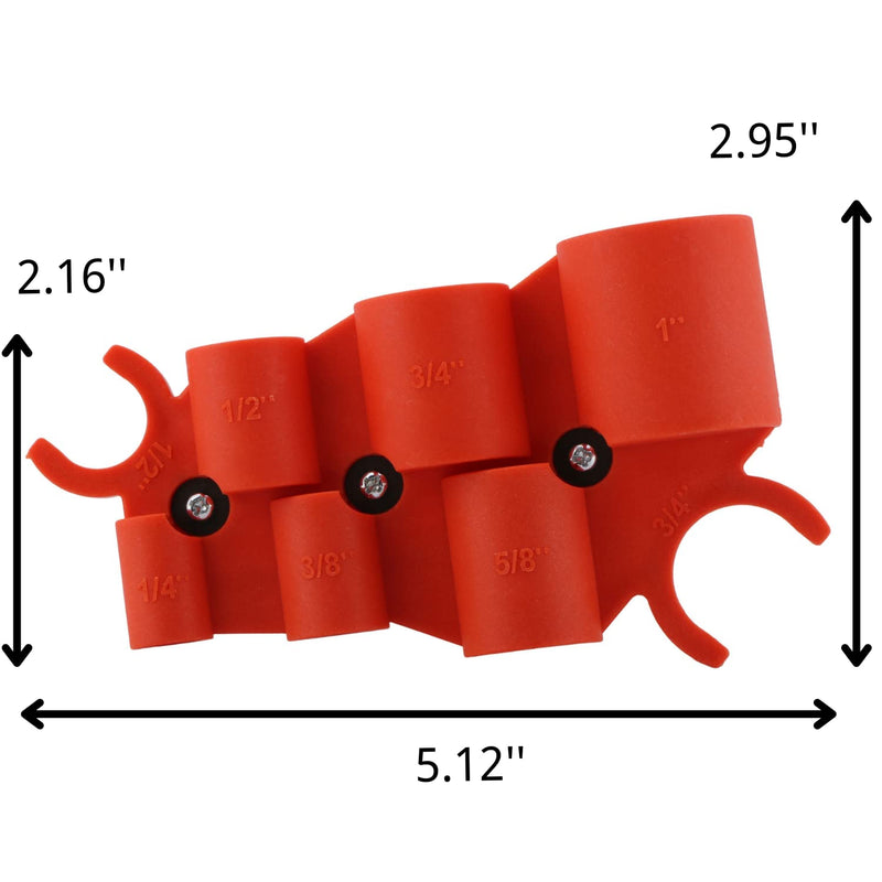 [Australia - AusPower] - U.S. Solid Deburring Pipe and Depth Gauge Tool, Copper, CPVC, PE-RT, HDPE, PEX,1/4", 3/8" 1/2", 5/8",3/4" and 1" Sizes 