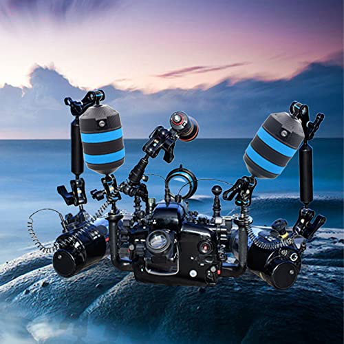 Buoyancy Float Arm,DIVTEK Dive Bracket with Nauticam Bayonet Mount Improved Lightweight for Underwater Camera Tray Scuba Dive Video Lights Arms D95-160