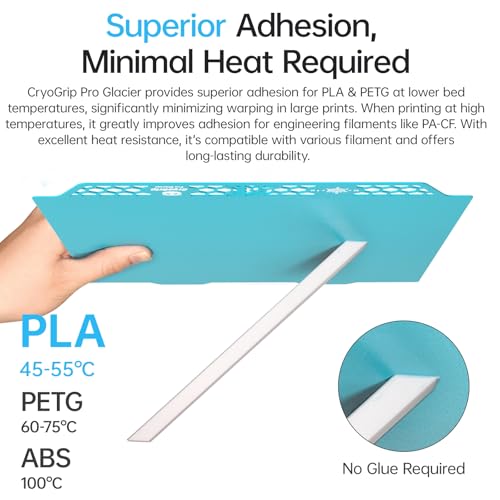 BIQU CryoGrip Pro Glacier-Original Panda Build Plate, Double Sided Spring Steel Sheet for Bambu-Lab A1 Mini Printer, Upgrade Build Plate, Firm Adhesion, 184x184mm 184*184mm