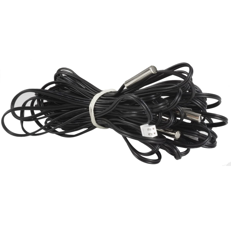 [Australia - AusPower] - 5 Pcs NTC 10K 3950 Temperature Probe, -25 to 125 Degree Celsius Temperature Sensor Probe Stainless Steel Housing Thermistor Temp Sensor - 3 Meters /9.8 Ft Cable Length 