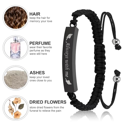 Meng Jiaran Ashes Keepsake, Mini Urns for Human Ashes Small Urns for Pet Black