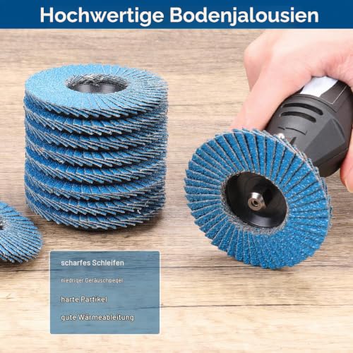 Pack of 12 76 mm Flap Discs, Fine Surface Flap Sander, 40/60/80/120 Grain Angle Grinder, Polishing Mop, Sanding Discs, Flap Disc for Metal, Wood, Steel Grit set 12 pieces 76 mm