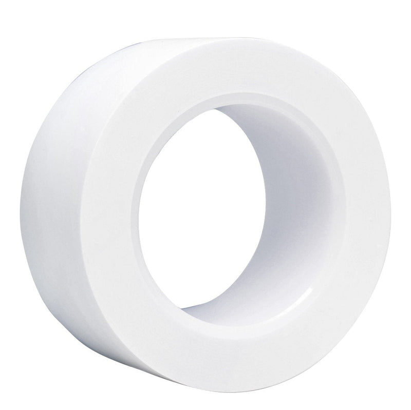 White PVC Cleanroom Tape 2 Inch x 36 Yards, 1 Roll – Solvent Resistant with Synthetic Rubber Adhesive and Clean Plastic Core for Labs, Medical, and Industrial Use