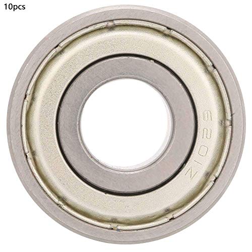 6201Z Ball Bearings, 10Pcs Bearing Steel Deep Groove Ball Bearing 32mmx12mm for Gearboxes, Instrumentation, Motors, Household Appliances
