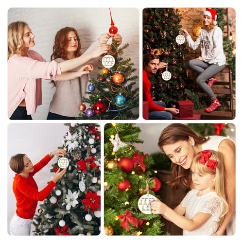 Faith Based Gift Christian Wooden Ornaments for Women Inspirational Gifts for Women Religious Gifts for Sister Friend Daughter Mom Baptism Christmas Ornament Christening Communion Gift for Girls