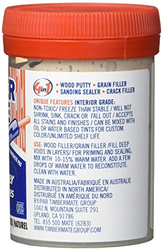 Timbermate Natural Water-Based Wood Filler, 8oz container