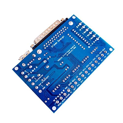 Hailege MACH3 Engraving Machine CNC 5-Axis Stepper Motor Driver Interface Board with Optocoupler Insulation Blue Board + USB Cable