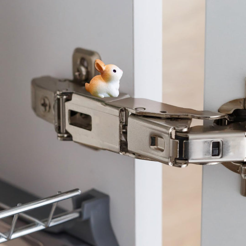 [Australia - AusPower] - Door Hinge Heads Decorative Topper - Hinge Head Rabbit Set of 6 - Magnetic Hinge Head Trinket - Hinge Pin Topper Miniature Animal Figurine 