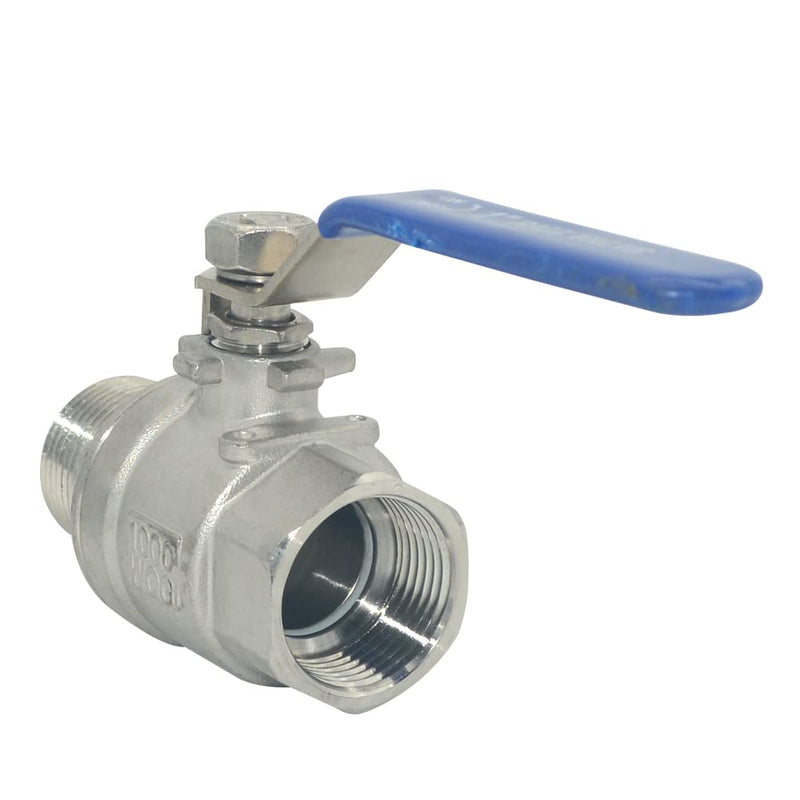 [Australia - AusPower] - Full Port Ball Valve Male x Female S304 Stainless Steel Heavy Duty for Water, Oil, and Gas,1000WOG (1inch) 1inch 