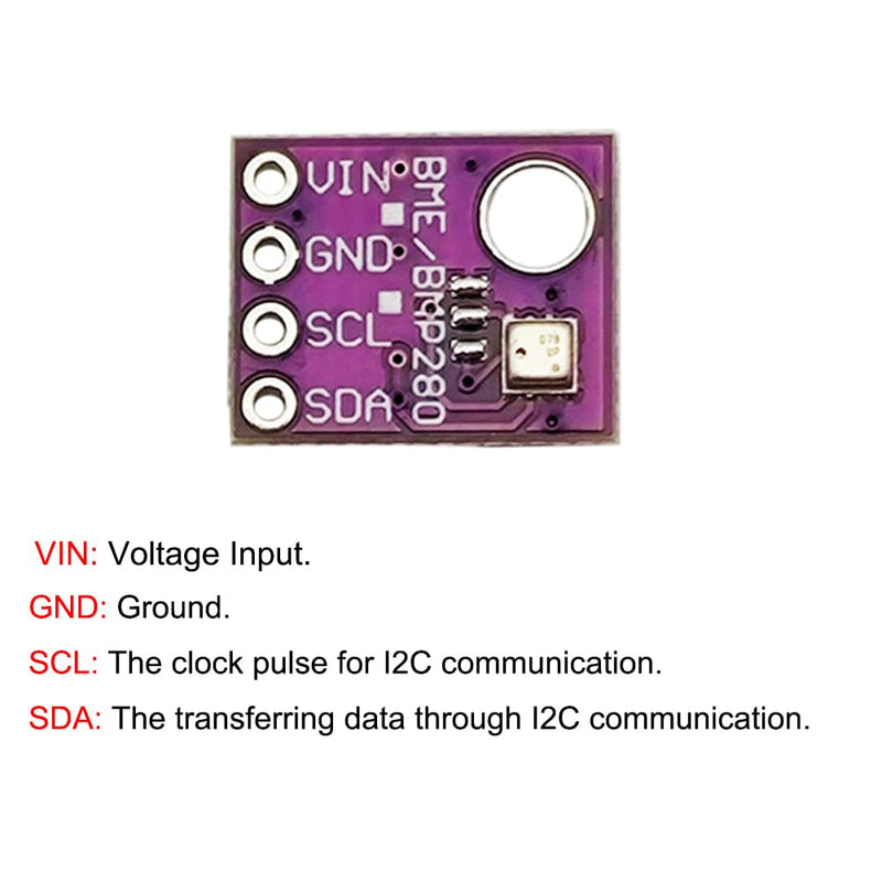 [Australia - AusPower] - 4Pcs GY-BME280-5 BME280 5V Atmospheric Pressure Sensor Temperature Humidity Module for Arduino 
