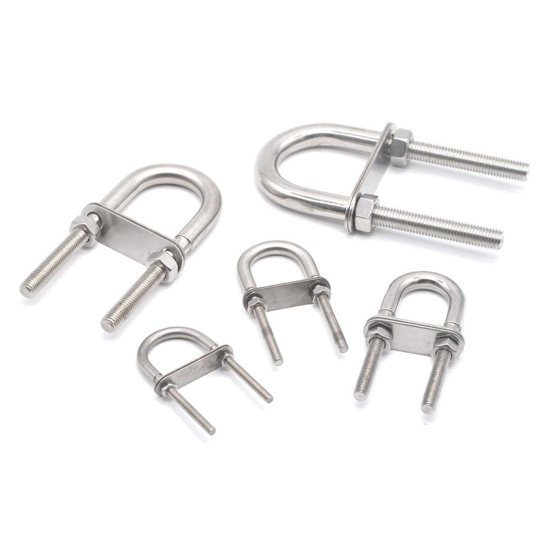 [Australia - AusPower] - 304 Stainless Steel U Bolt Set M5x78 Marine Boat Deck Hardware 4PCS 