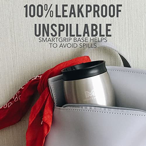 Mighty Mug | The Untippable Mug | Grips When Hit, Lifts for Sips | Insulated Stainless Steel Tumbler | Cupholder Friendly | Gifts for Women Men All | Leakproof | 6 Hours Hot / 24 Cold | 16oz | Silver 16 Ounces