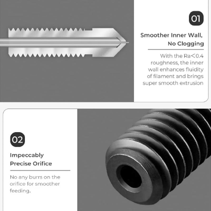 [Australia - AusPower] - 3D Printer Extruder Hotend Nozzle Kit - Included 2pcs 0.4mm + 2pcs 0.6mm + 2pcs 0.8mm Hardened Steel Nozzles, High Temperature and Wear Resistant for Creality K1/K1 Max/Ender 3 V3 KE For K1/K1 Max/Ender 3 V3 SE 