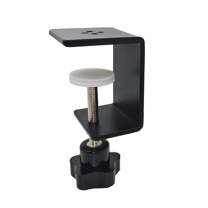 [Australia - AusPower] - C Clamps Heavy Duty, Black Desk Clamp 2 Pack, Small C Clamps Waterproof and Rustproof, Metal Clamps for Panel Clamps Woodworking, Adjustable Clamp On Desk Shelf for Desk Extension 2-Pack 