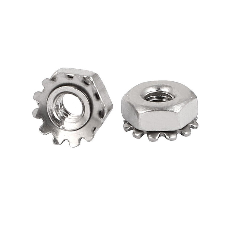 [Australia - AusPower] - uxcell a16062700ux0799 Kep Nut 4#-40 304 Stainless Steel Female Thread Kep Hex Head Lock Nut 100Pcs 