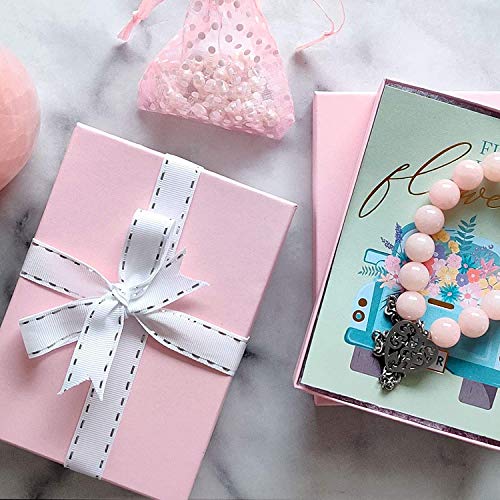 TheDisplayGuys 100 Cardboard Jewelry Gift Boxes with Inserts - Pastel Pink 1 Count (Pack of 100) 1.9" x 1.3" x 0.7" (#10)