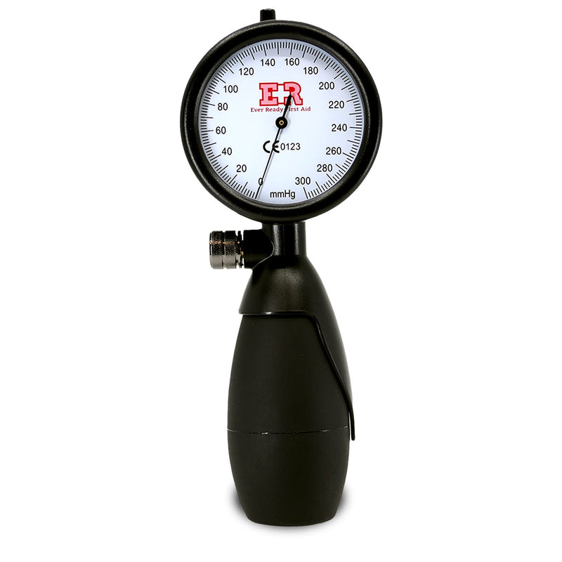 [Australia - AusPower] - Ever Ready First Aid One Handed Palm Manual Blood Pressure Sphygmomanometer Monitor Reader, 8 ¾” to 16”, Lined Cuff with D-Ring - Large Adult 