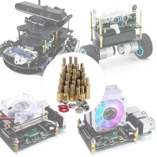 HVAZI 230-piece M4 brass male-female hex standoffs, screws, nuts and washers kit assortment